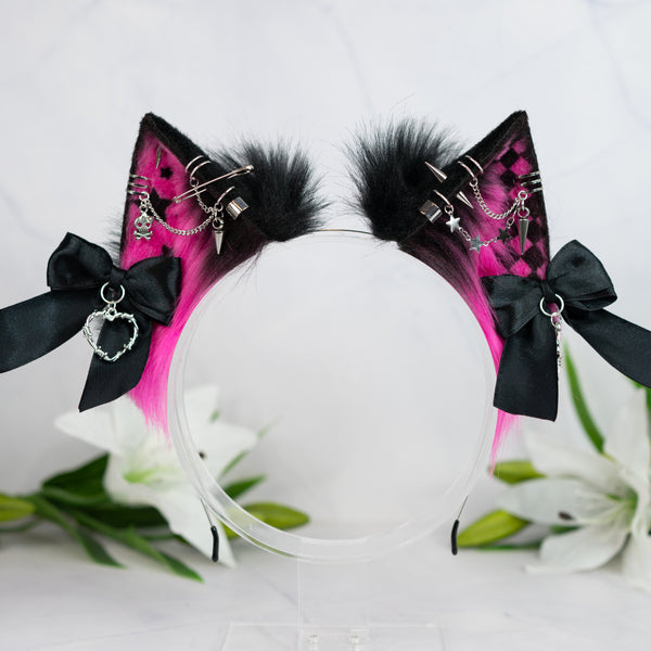 Emo/Scene cat ears (UV pink)