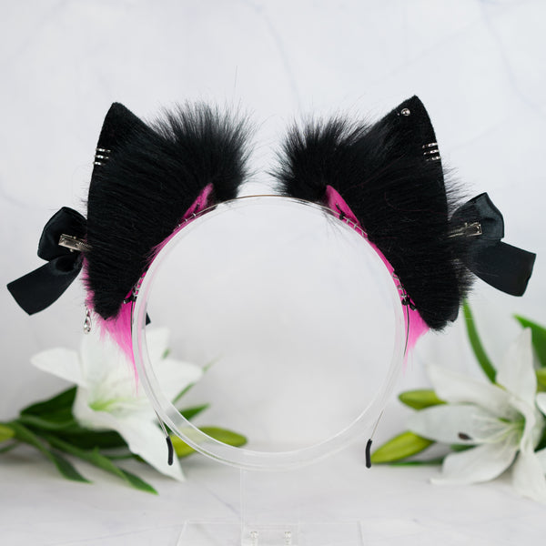 Emo/Scene cat ears (UV pink)