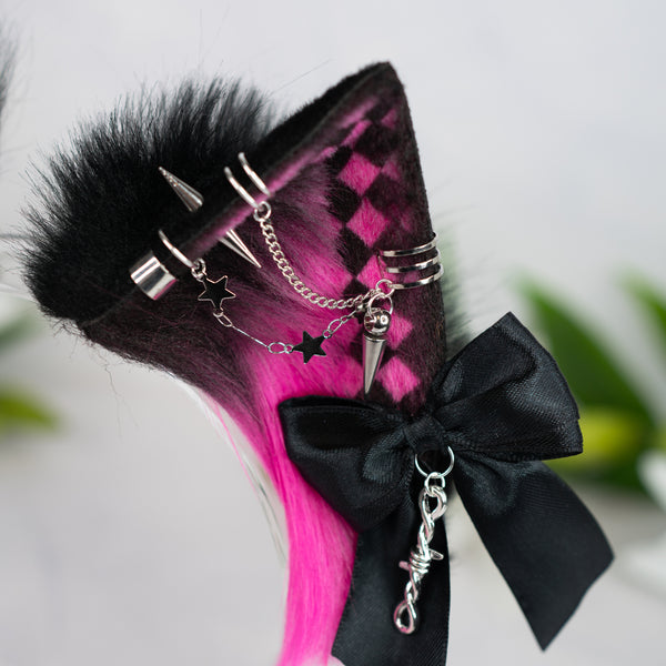 Scene cat ears (UV yellow/pink)