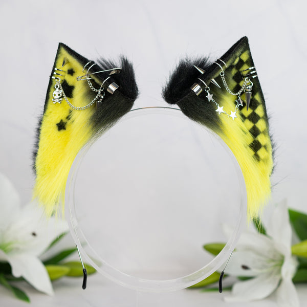 Emo/Scene cat ears (UV yellow)