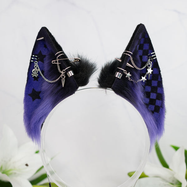 Emo/Scene wolf ears (purple)