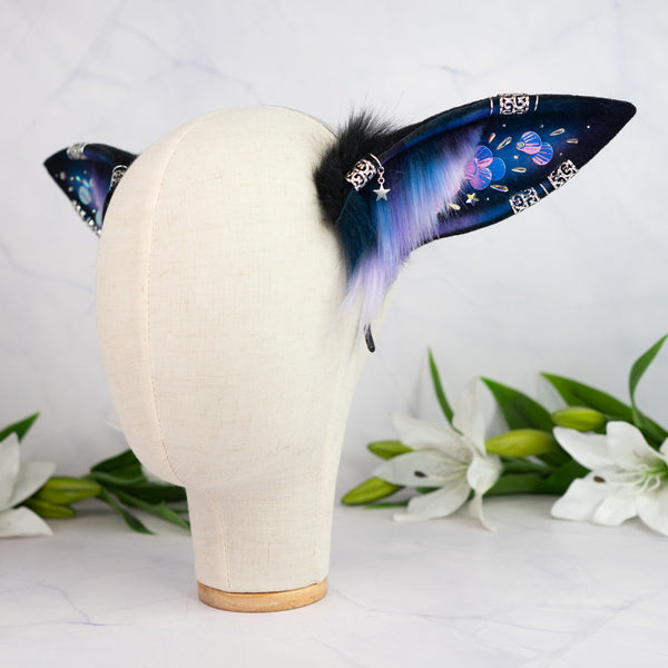 Purple/blue galaxy Dragon ears