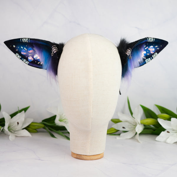 Purple/blue galaxy Dragon ears