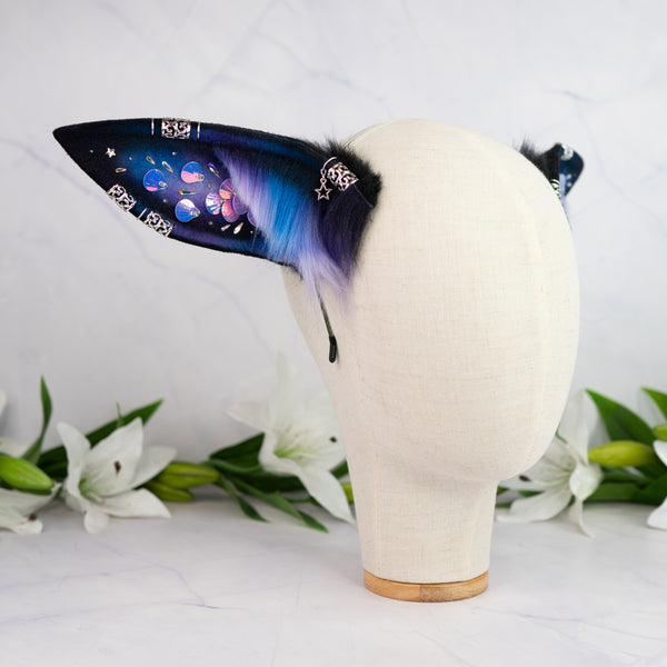 Purple/blue galaxy Dragon ears