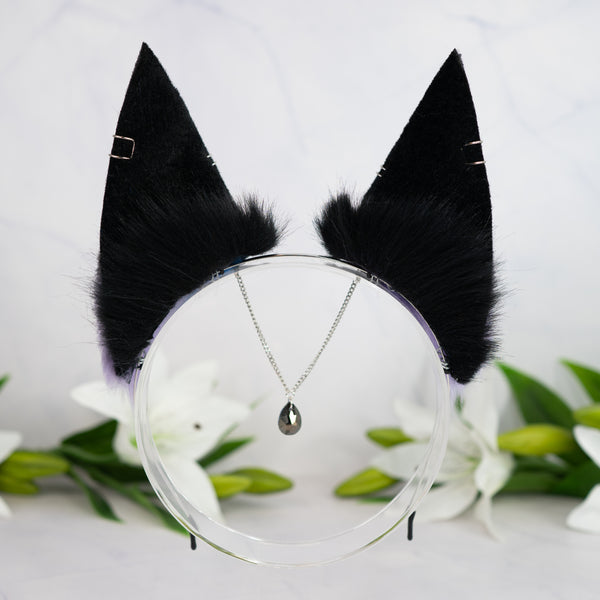 Purple/blue galaxy fox ears