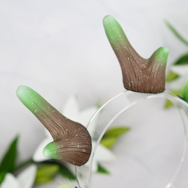 Guardian of the Forest Deer ears with antlers (Light green)