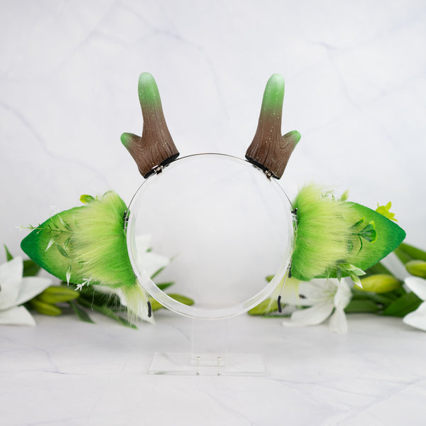 Guardian of the Forest Deer ears with antlers (Light green)