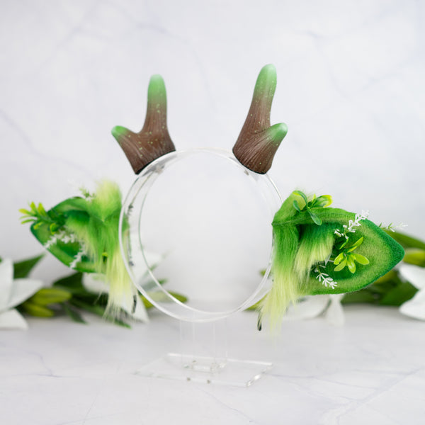 Guardian of the Forest Deer ears with antlers (Light green)