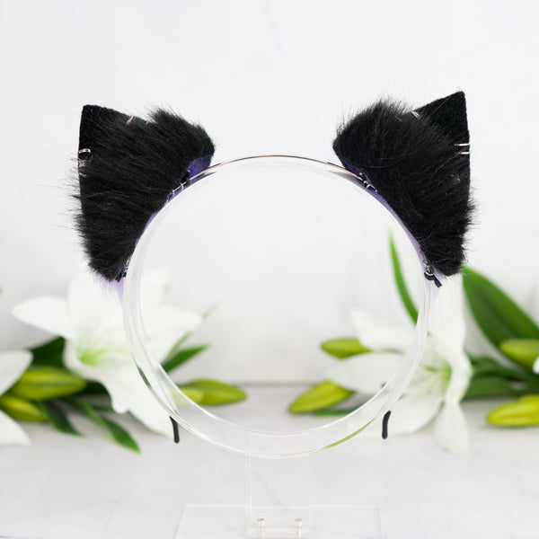 Purple kitten ears with Piercings