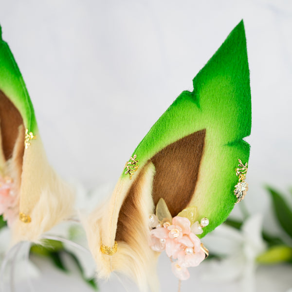 Elemental Fox Ears - Grass (with jewelry)
