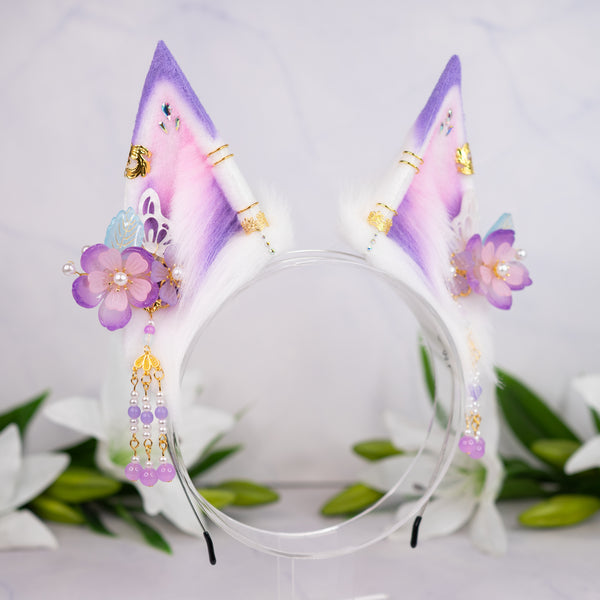 Lilac flower fox ears