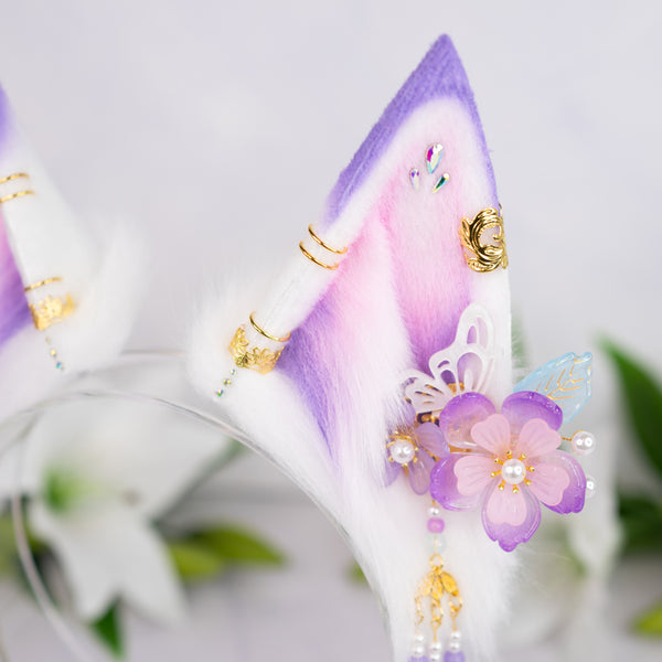 Lilac flower fox ears