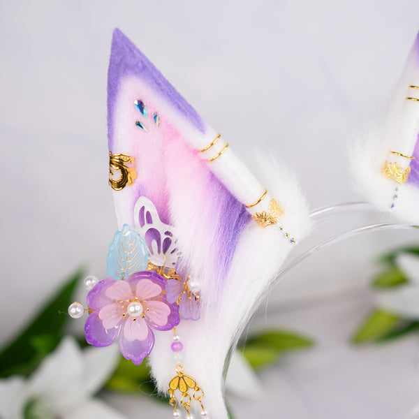 Lilac flower fox ears