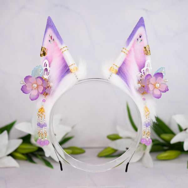 Lilac flower fox ears
