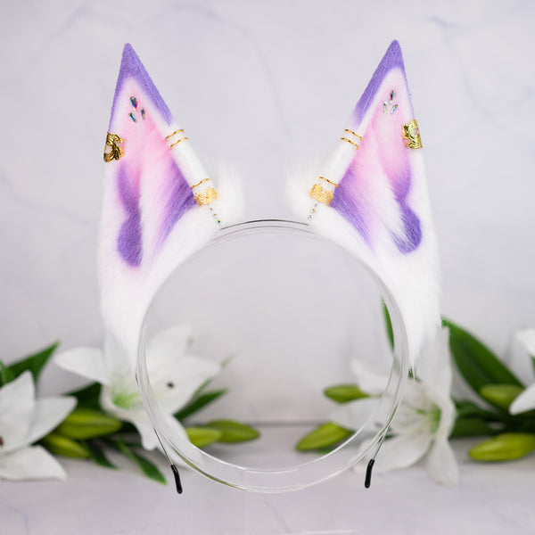 Lilac flower fox ears