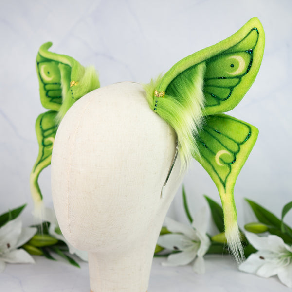 Luna Moth inspired Headpiece