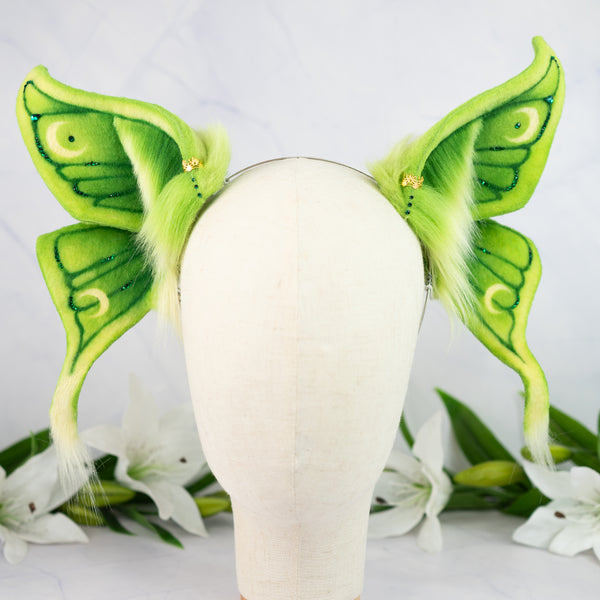 Luna Moth inspired Headpiece
