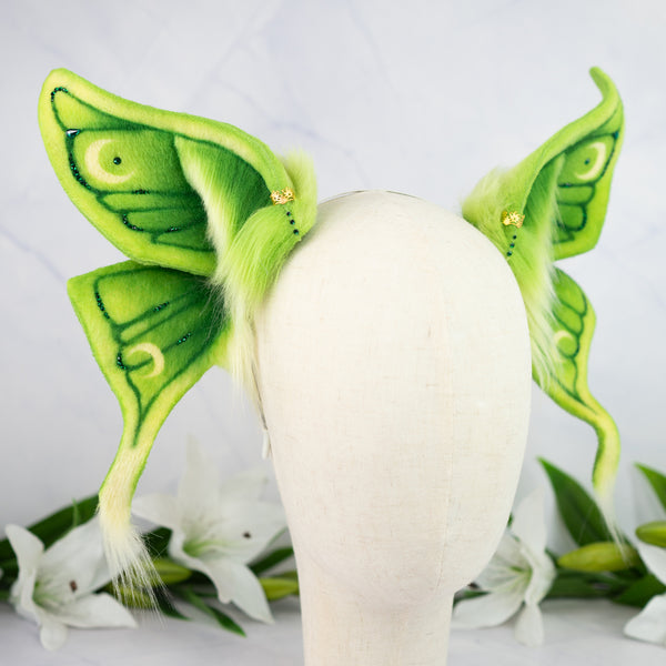Luna Moth inspired Headpiece