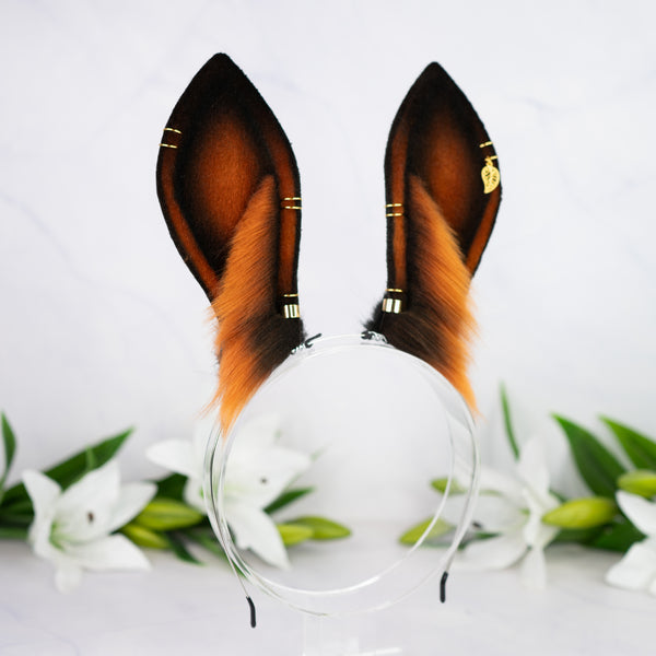 Melanistic bunny ears with Piercings