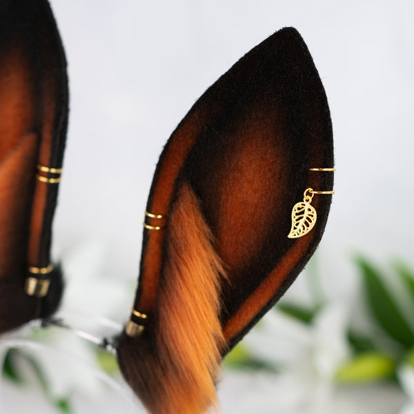 Melanistic bunny ears with Piercings