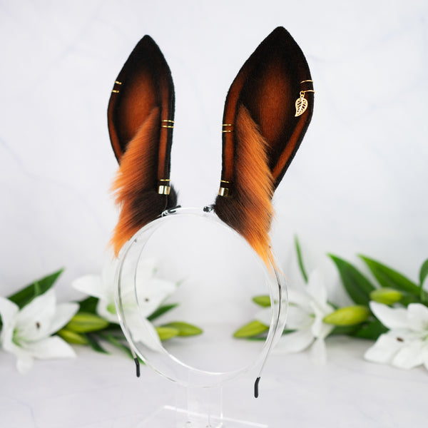 Melanistic bunny ears with Piercings