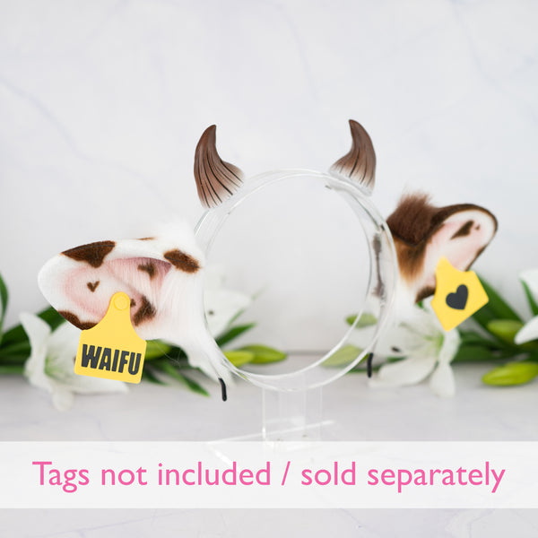 Mismatched cow ears - Brown (1)