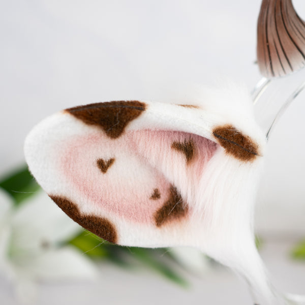 Mismatched cow ears - Brown (1)