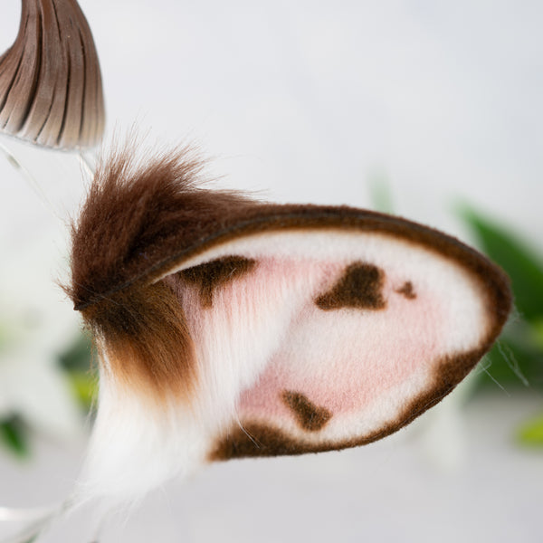Mismatched cow ears - Brown (1)