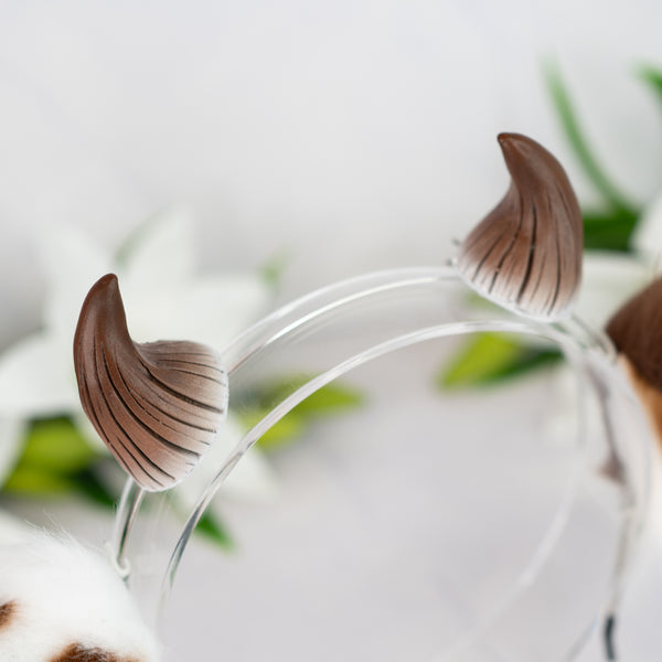 Mismatched cow ears - Brown (1)