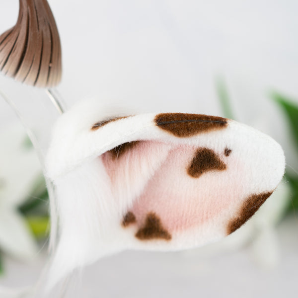 Mismatched cow ears - Brown (2)