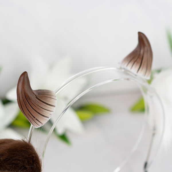 Mismatched cow ears - Brown (2)