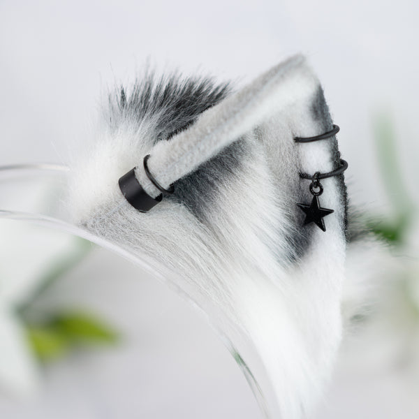 Monochrome Calico kitten ears