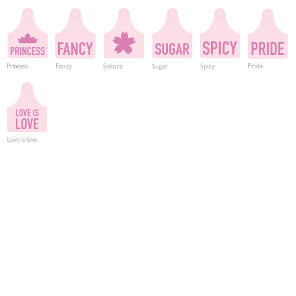 Magnetic cow ears tag - Pastelpink (light)