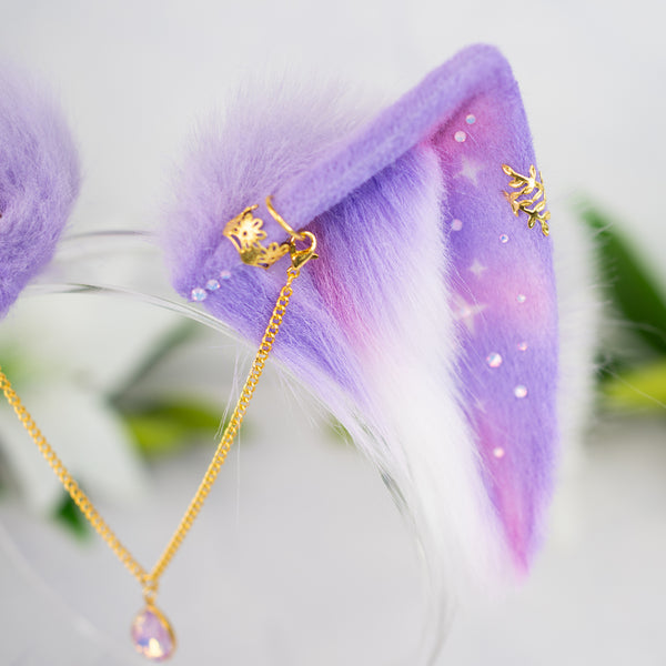 Pastel galaxy cat ears (Lilac/pink)