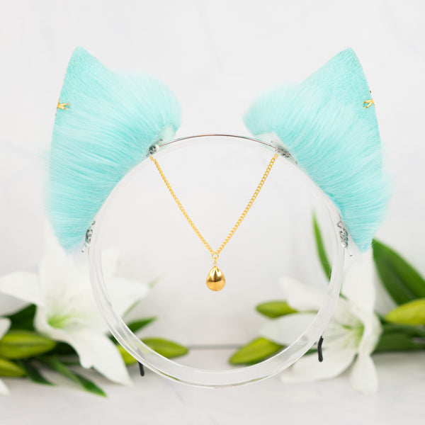 Pastel galaxy cat ears (Turquoise/lilac/blue)