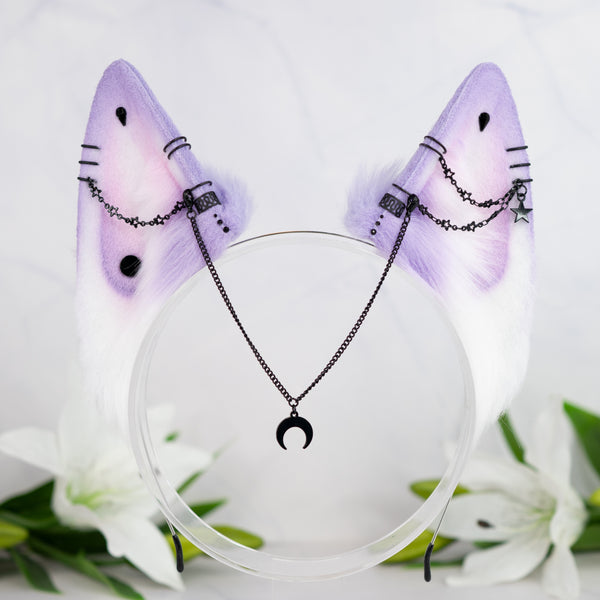 Pastel goth wolf ears