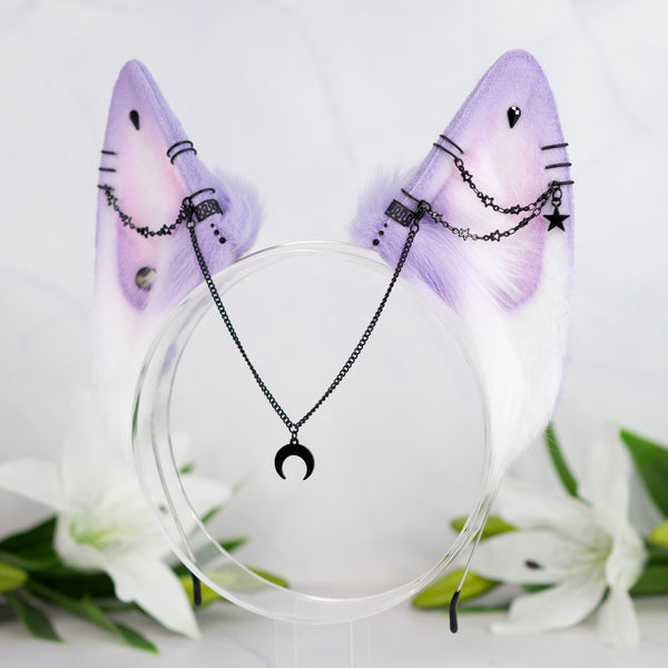 Pastel goth wolf ears