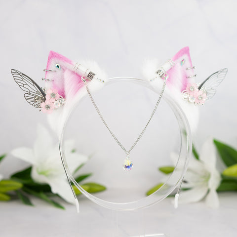 Pink fairy kitten ears