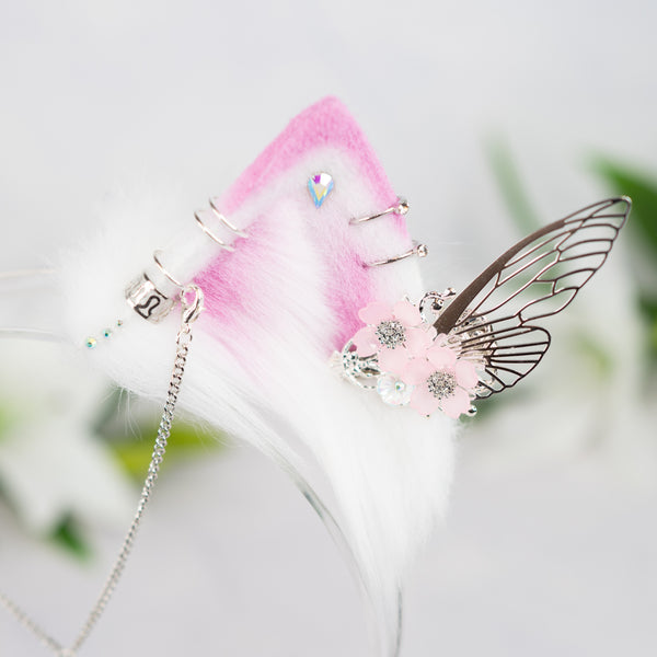 Pink fairy kitten ears