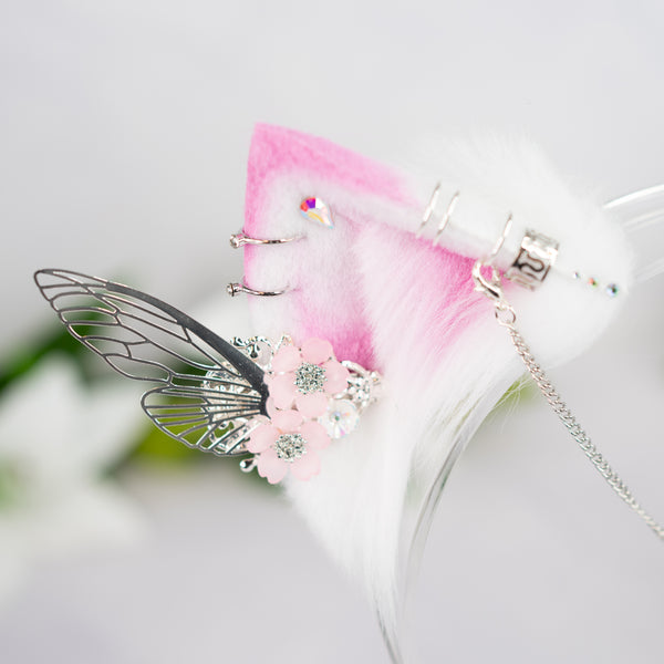 Pink fairy kitten ears