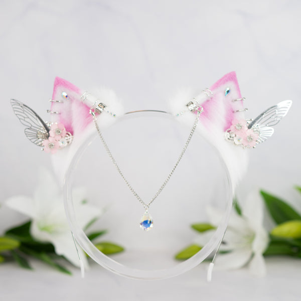 Pink fairy kitten ears