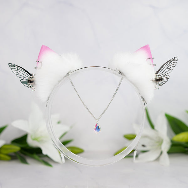 Pink fairy kitten ears
