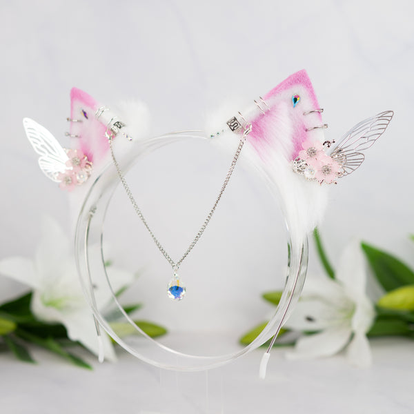 Pink fairy kitten ears