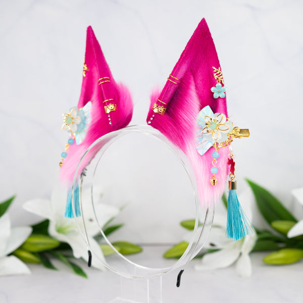 Pink fox ears