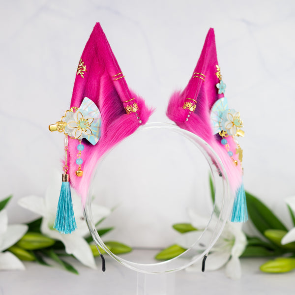 Pink fox ears
