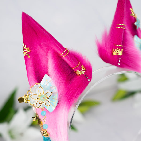 Pink fox ears