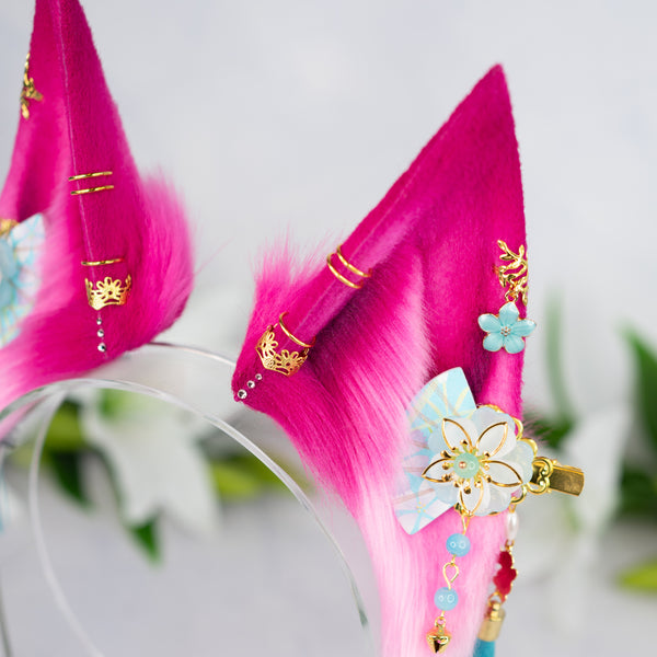 Pink fox ears
