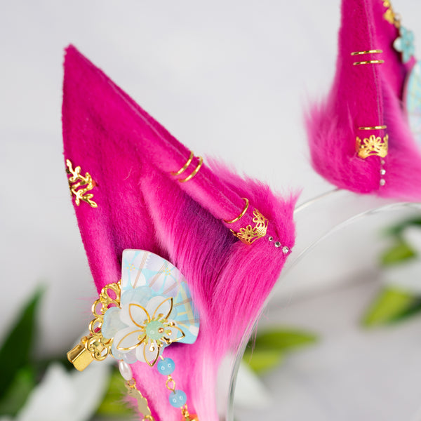 Pink fox ears
