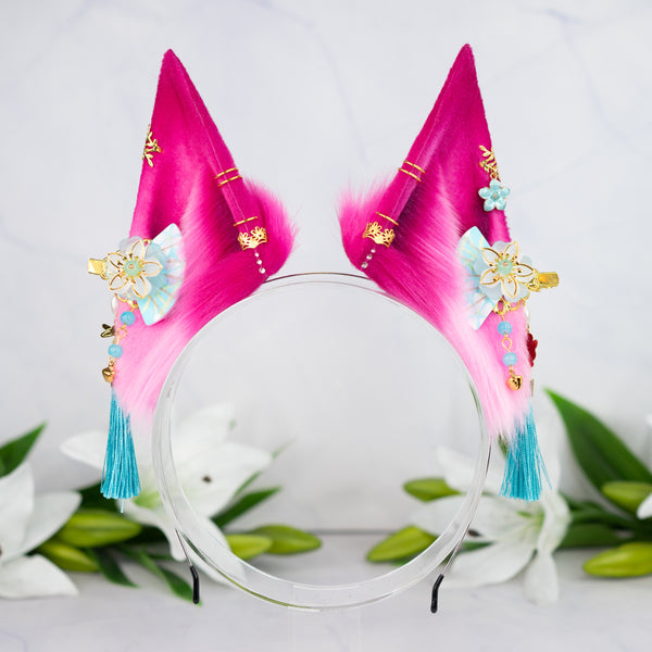 Pink fox ears