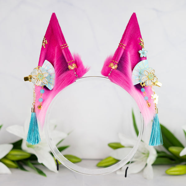 Pink fox ears